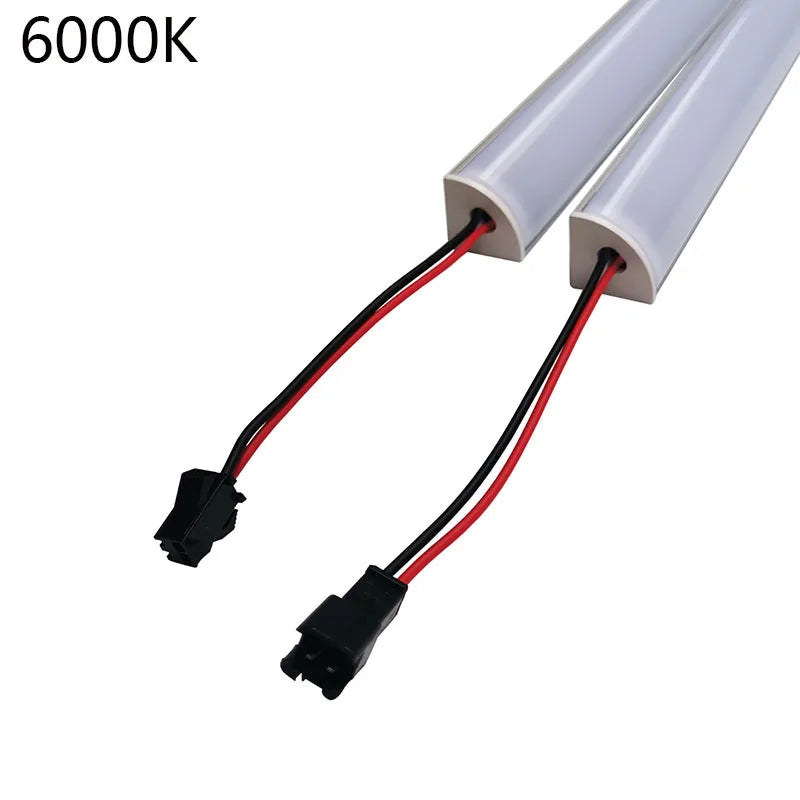 2835 Super Bright DC 12V 72 LED 50cm perfil aluminio Profile Holder for LED Strip Light Bar Cabinet Lamp Kitchen Closet