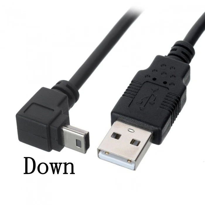 90 Degree Mini USB B Type 5pin Male to USB Male Data charge Cable Cord Camera MP3 MP4 Hard drive Cable 0.25m 0.5m 1.5m 3M  5m
