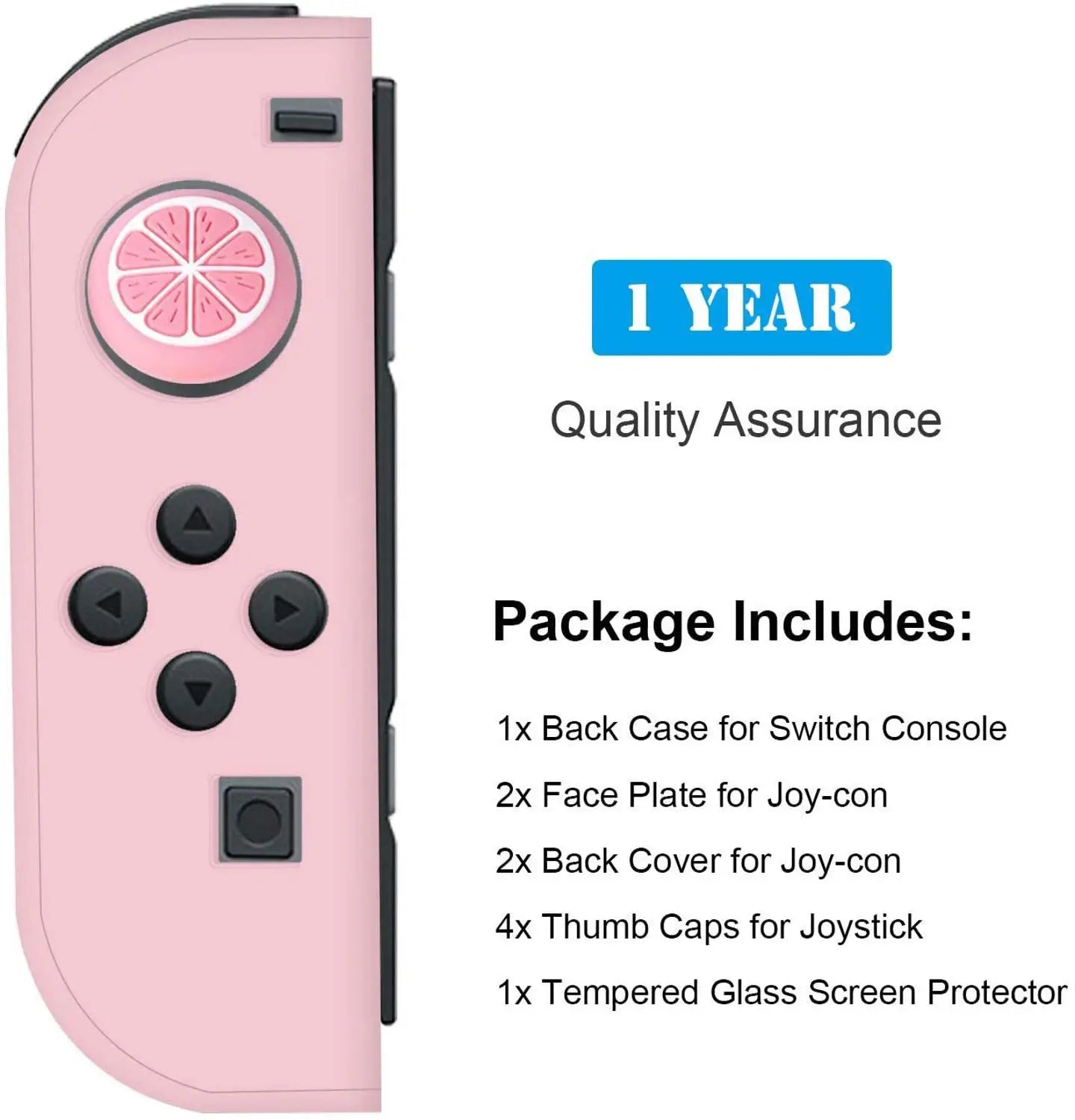 For Nintendo Switch Dockable Switch Protective Case Cover JoyCon Controllers with Glass Screen Protector, Anti-Scratch Shock-Ab