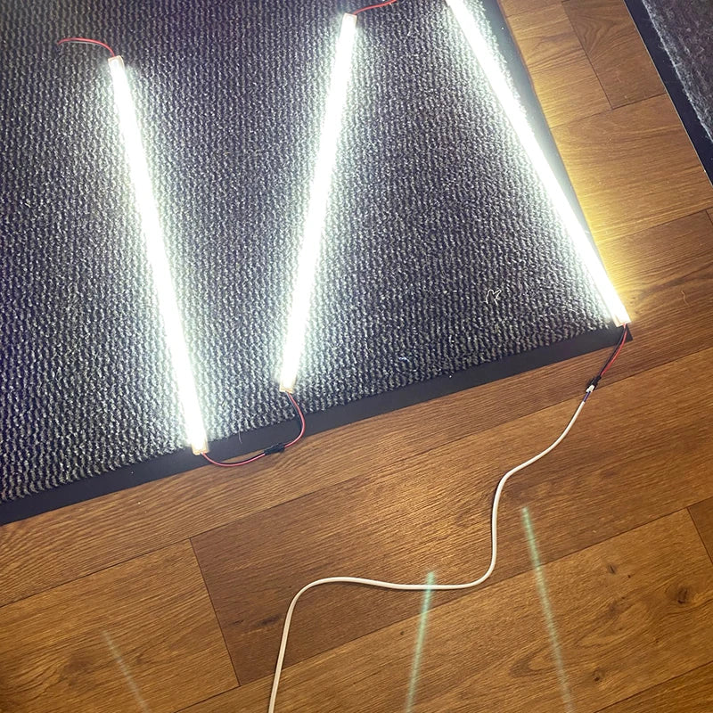 2835 Super Bright DC 12V 72 LED 50cm perfil aluminio Profile Holder for LED Strip Light Bar Cabinet Lamp Kitchen Closet