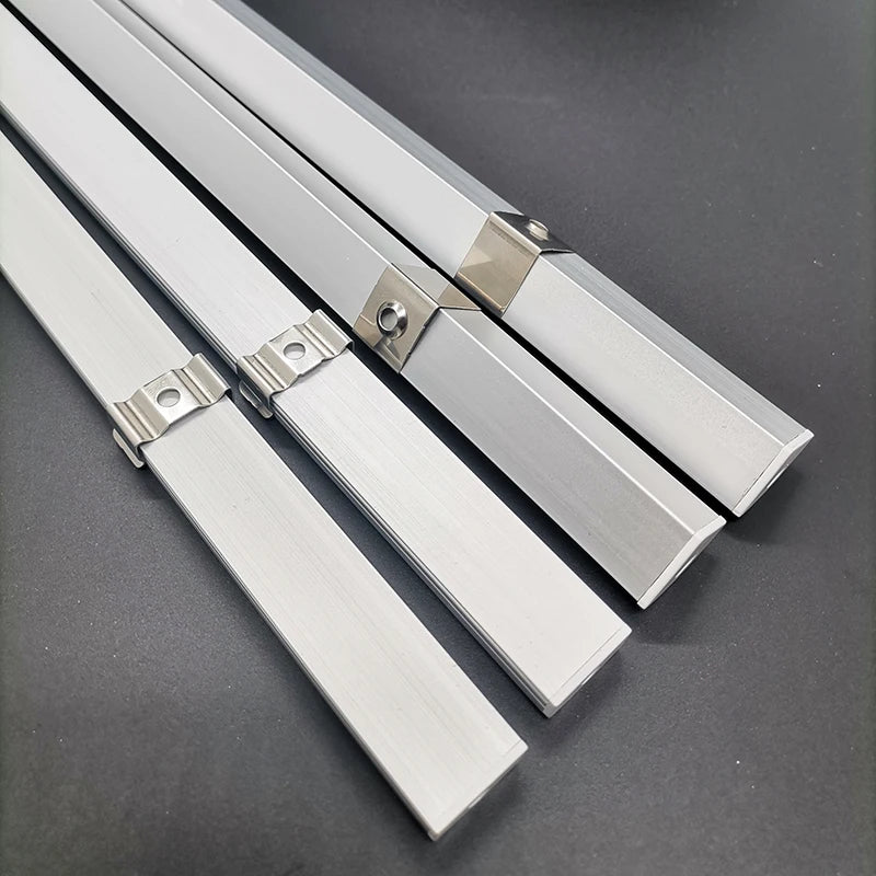 2835 Super Bright DC 12V 72 LED 50cm perfil aluminio Profile Holder for LED Strip Light Bar Cabinet Lamp Kitchen Closet