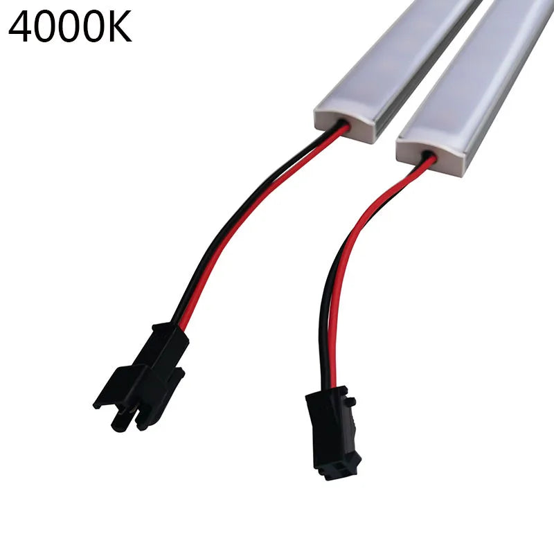 2835 Super Bright DC 12V 72 LED 50cm perfil aluminio Profile Holder for LED Strip Light Bar Cabinet Lamp Kitchen Closet
