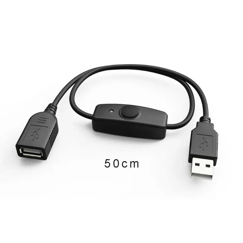 Data Sync USB 2.0/3.0 Extender Cord USB Extension Cable With ON OFF Switch LED Indicator for Raspberry Pi PC USB Fan LED Lamp