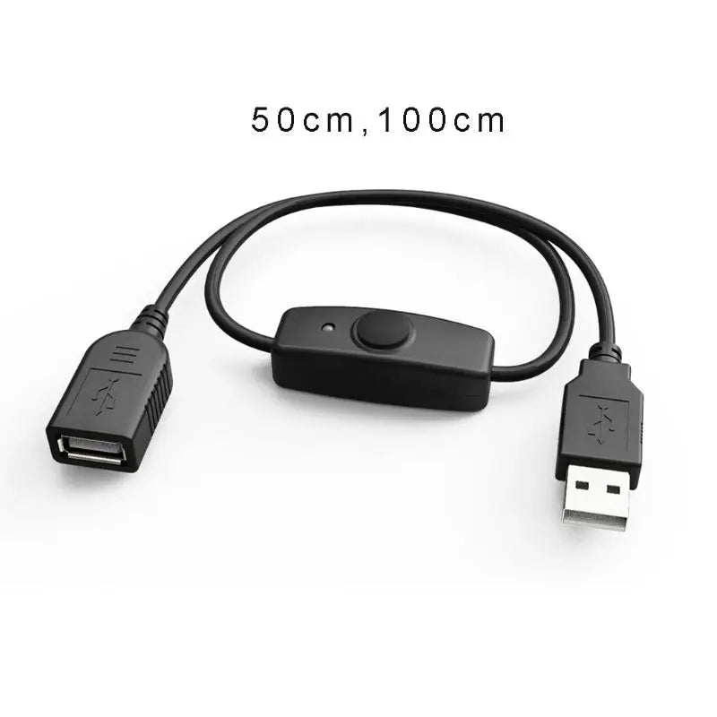 Data Sync USB 2.0/3.0 Extender Cord USB Extension Cable With ON OFF Switch LED Indicator for Raspberry Pi PC USB Fan LED Lamp