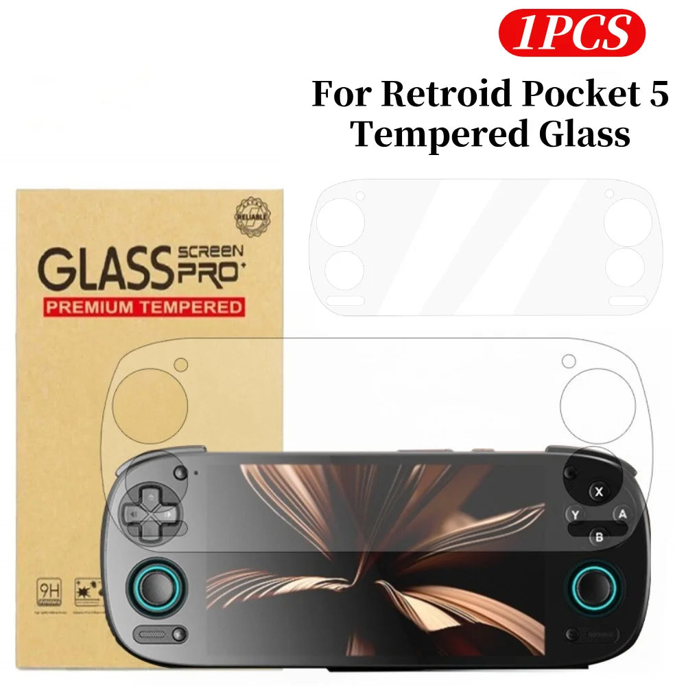 For Retroid Pocket 5 Game Console Screen Protector Film Ultra-Clear 9H Tempered Glass Film Screen Tempered Film Game Accessories