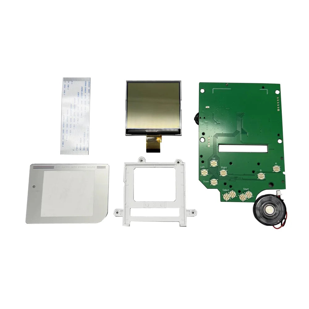 Original Size Grayscale IPS LCD Screen Kits for Nintend GameBoy GB DMG Dot-by-dot Display Highlight Brightness LCD Screen Kits