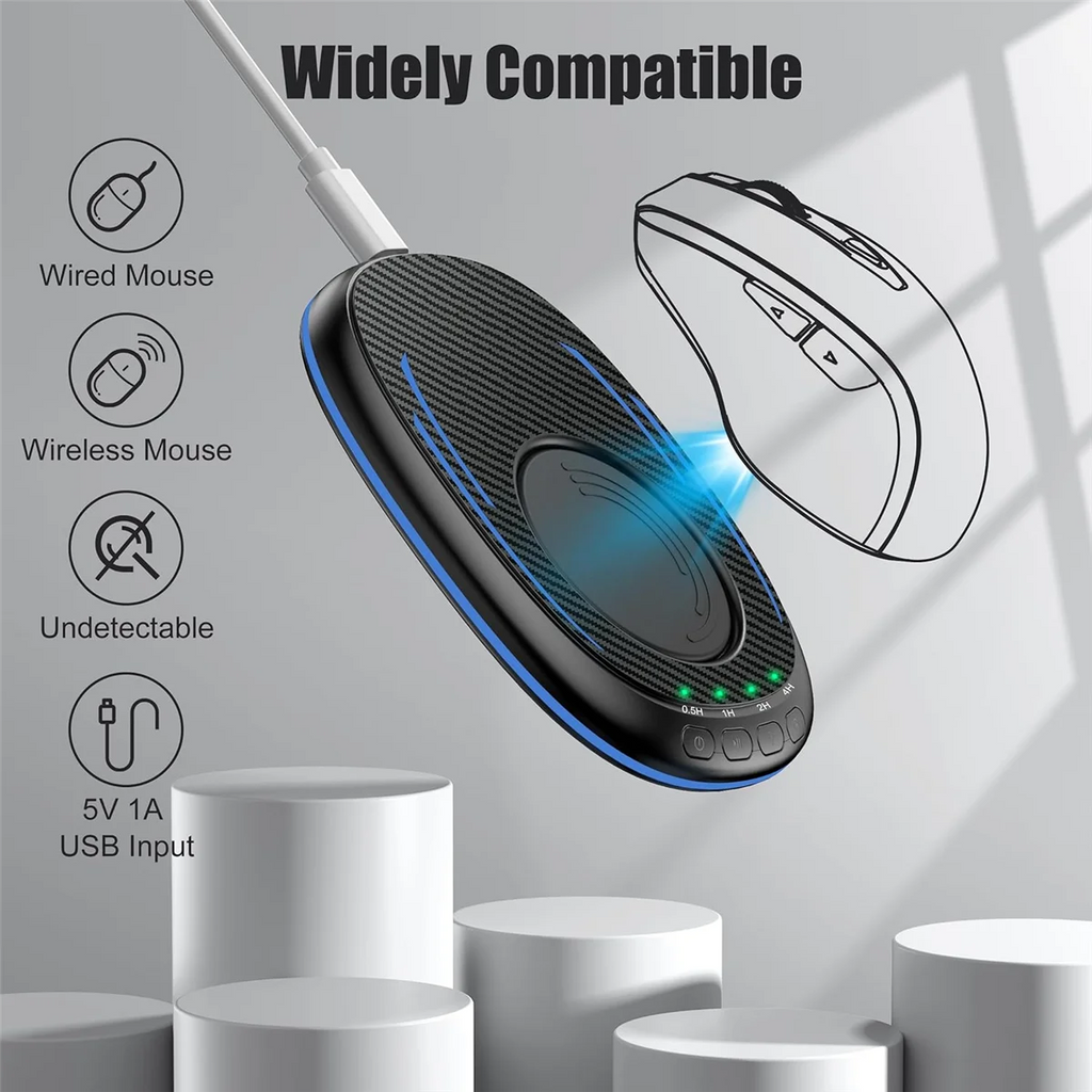 New Mouse Mover Undetectable with Timer, Silent Mouse Jiggler with ON/Off Switch, Mouse Wiggler to Keep Computer Alive-Black