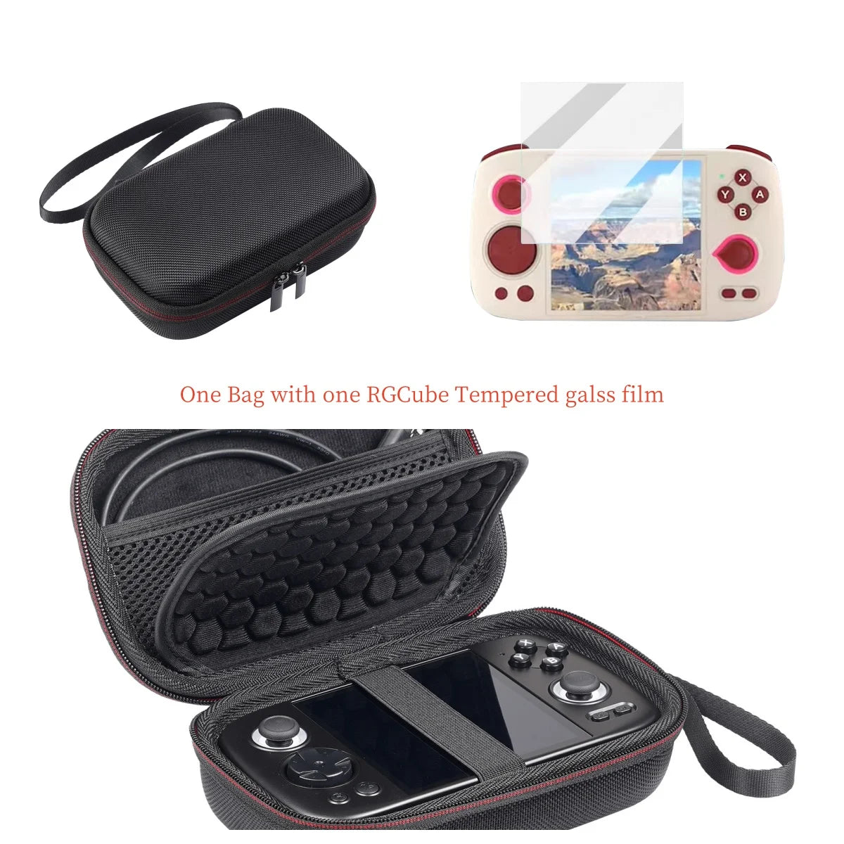 Portable For Handhled Anbernic RG Cube Case Hard Shell RGCube RG CubeXX Protetive Bag Cases Accessories Cable Storage Box Bags