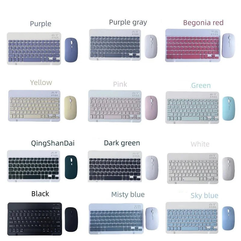 with Bluetooth Keyboard Mouse for Teclast T65 Max T70 T60 Plus T50HD 78Key 10inch Rechargeable Wireless Keyboard Mice Set Combo