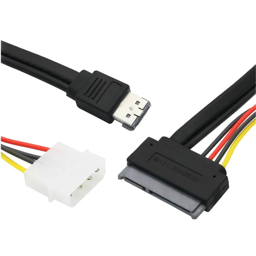 50cm eSATA Power ESATA Combo to SATA 22pin & IDE 4pin 5V 12V cable adapter for 3.5" 2.5" Hard Disk Data Cable 0.5M