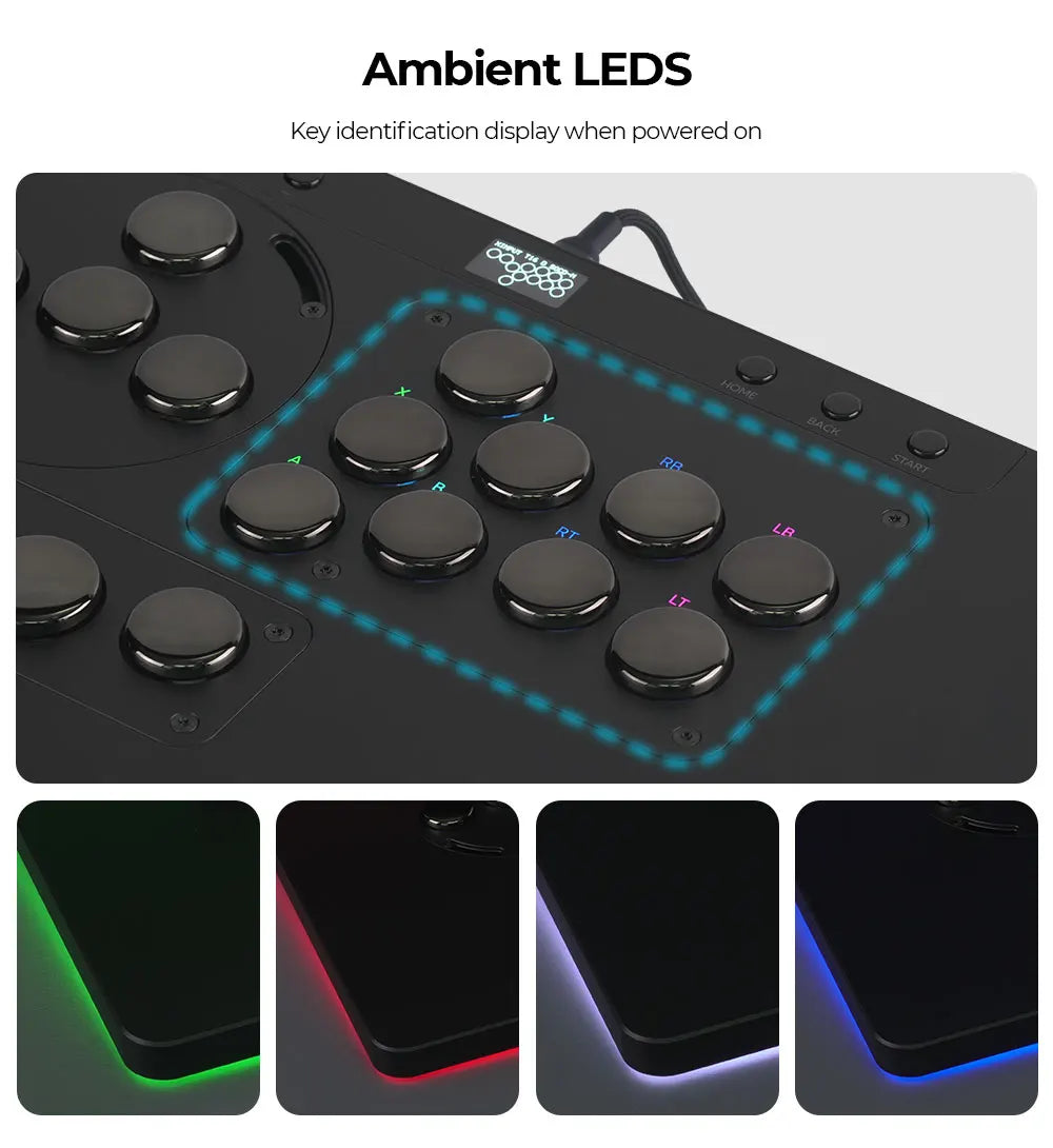 Haute42-COSMOX X Series Leverless Controller Replaceable Module Joystick Keyboard Arcade For PC/ Ps4 / Ps5 Switch Steam Hitbox