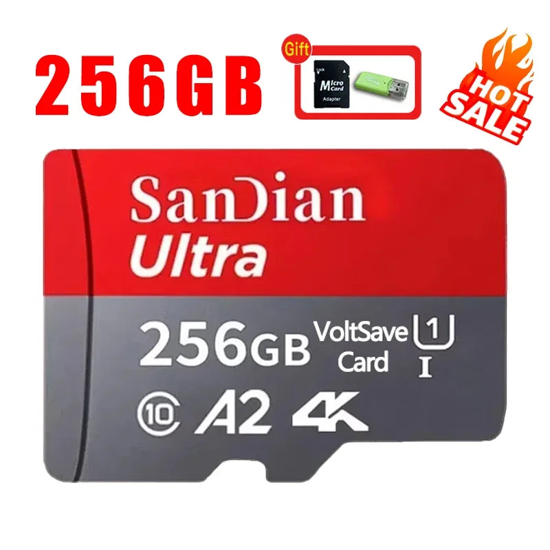 High Capcity Memory SD Card 512GB 256GB Micro TF Flash Card 1TB 2TB Rugged Memory Card Class10 Fast SD Cards For Phone PC Tablet