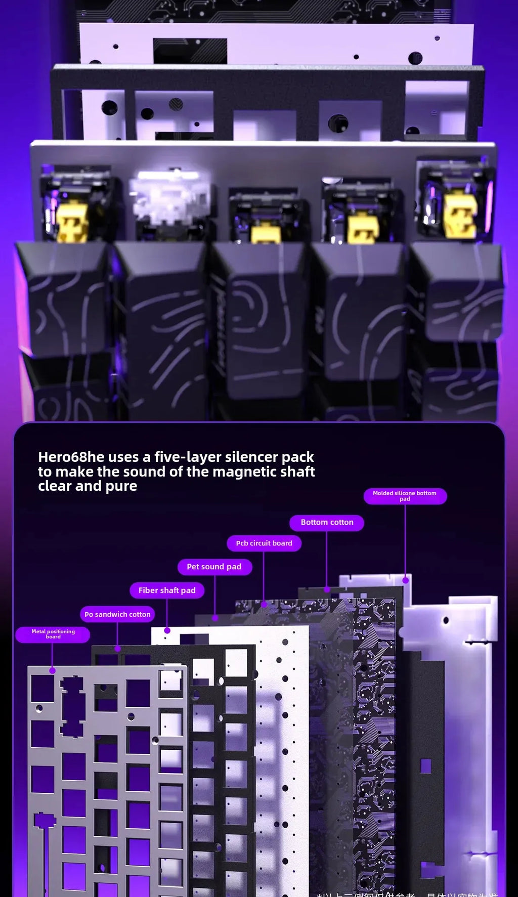 New AULA HERO 68HE/ULTRA INSTOCK Magnetic Switch Gaming Keyboard&Mouse E-sport Custom Mechanical Wired Keyboard Accessories