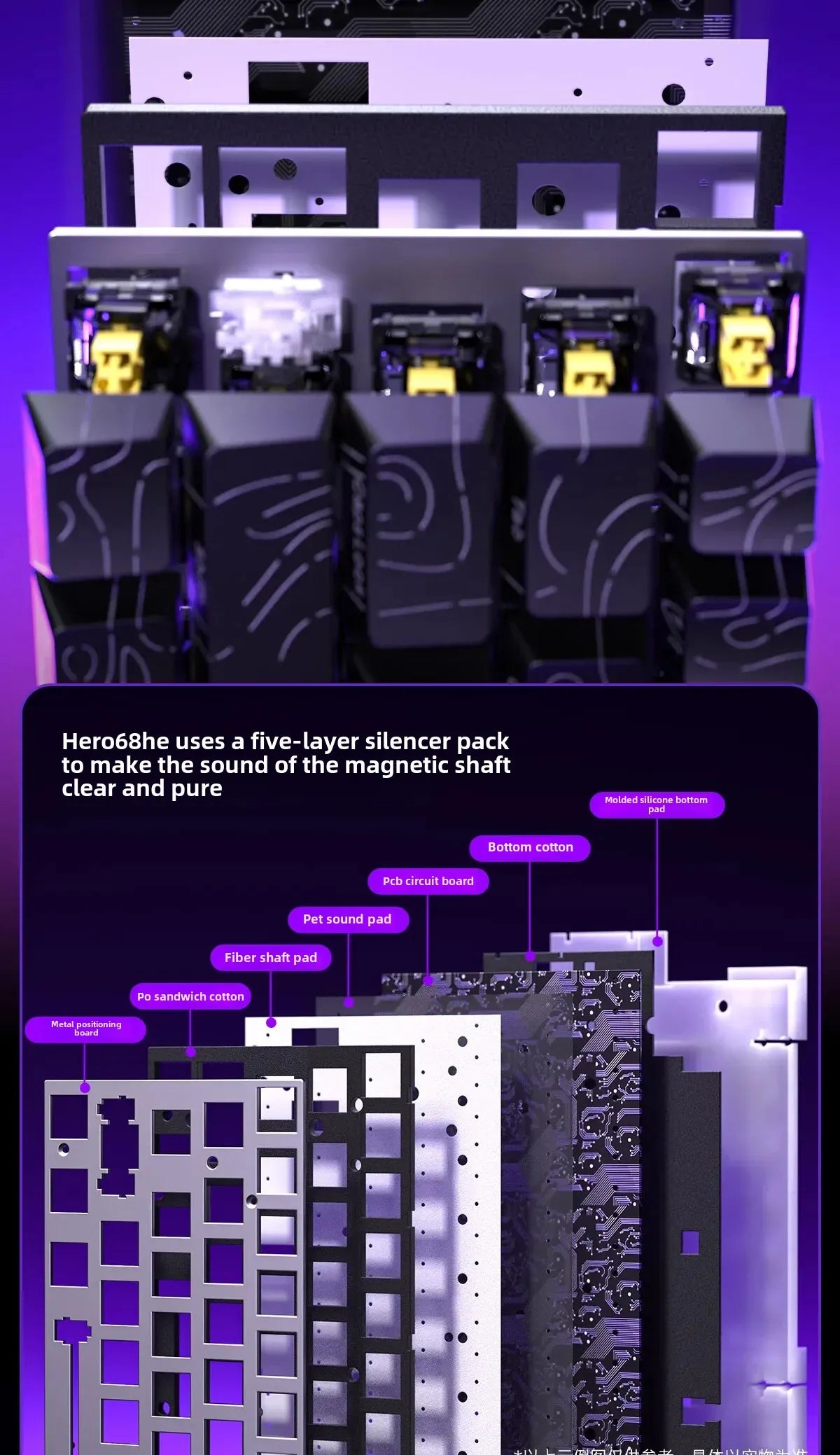 New AULA HERO 68HE/ULTRA INSTOCK Magnetic Switch Gaming Keyboard&Mouse E-sport Custom Mechanical Wired Keyboard Accessories