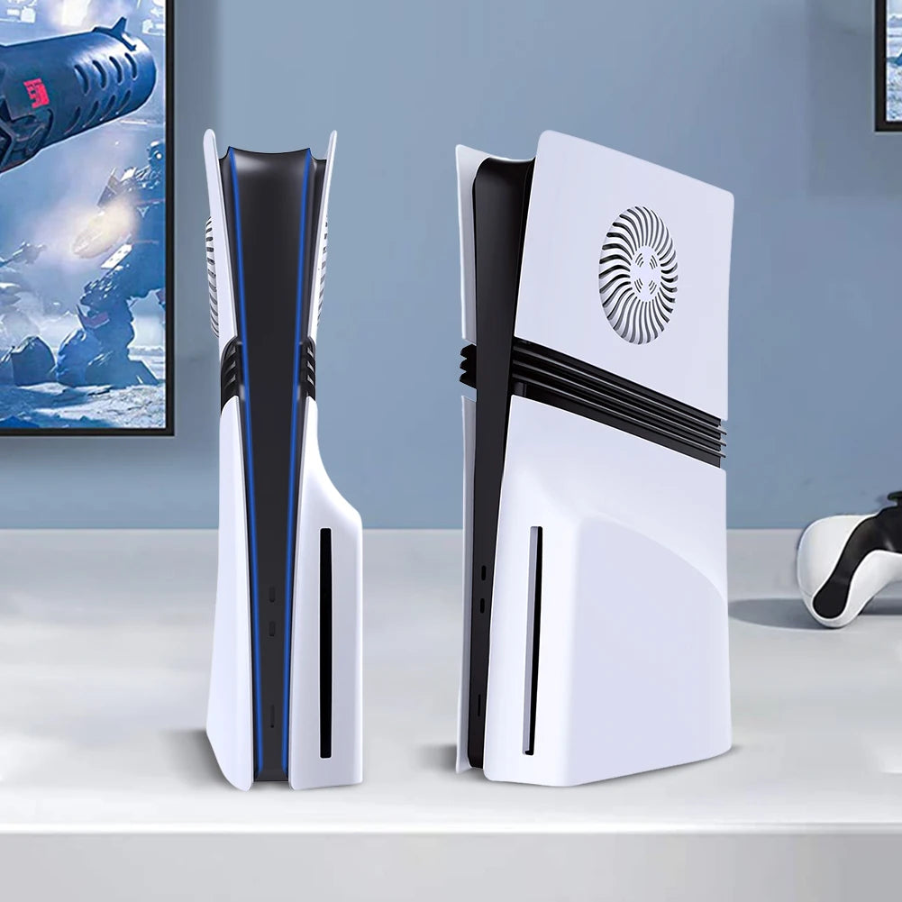 For PS5 Pro/PS5 Slim Console Faceplate with Cooling Vent For Playstation 5 Slim/Pro Replacement Face Plate Protective Shell