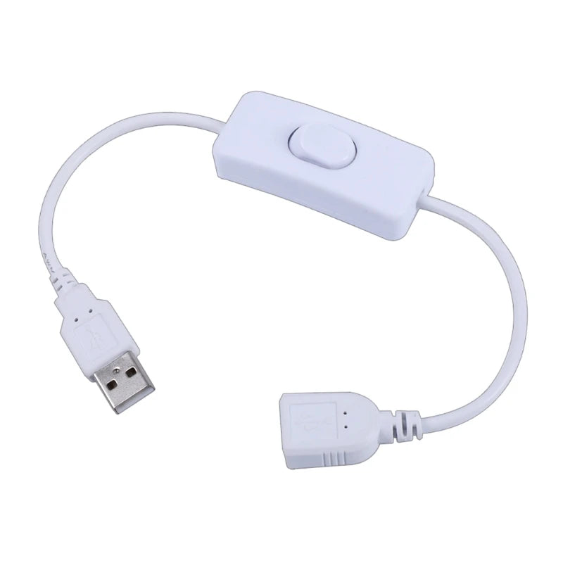 30cm USB Cable with Switch ON/OFF Cable Extension Toggle Adapter for USB Lamp USB Fan Power Supply Line Durable