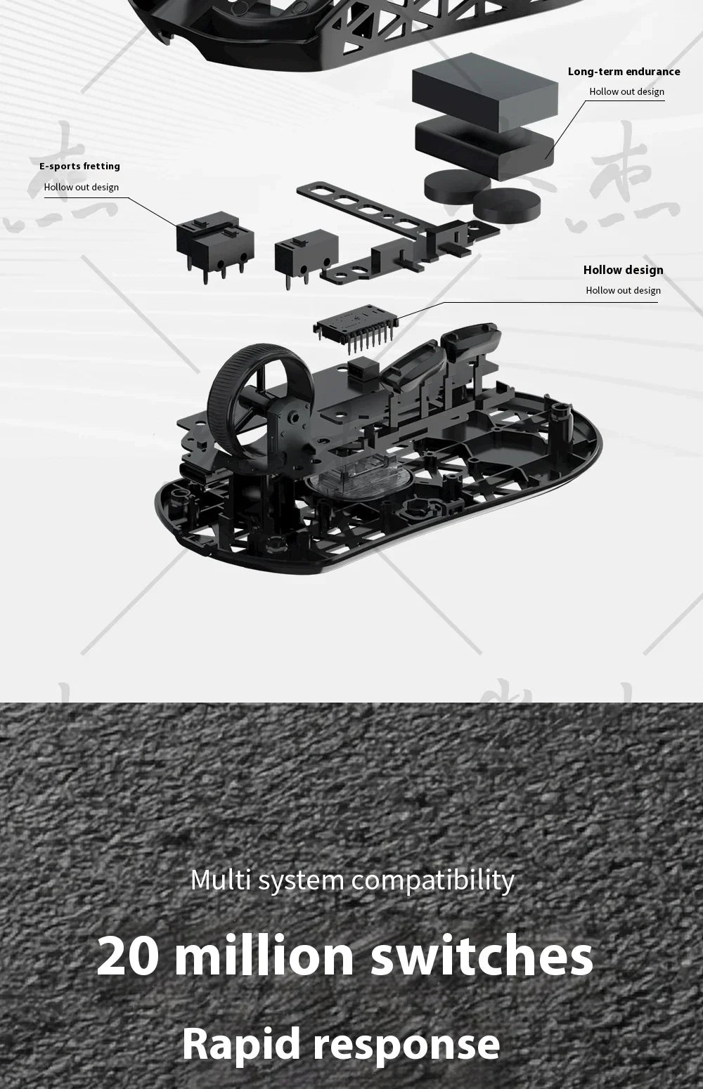 IPI Float Wireless Carbon Fibre Mouse Tri Mode 8K Paw3395 Bluetooth Gaming Mouse 8000Hz Hollow Out Mice Customize For E-sports