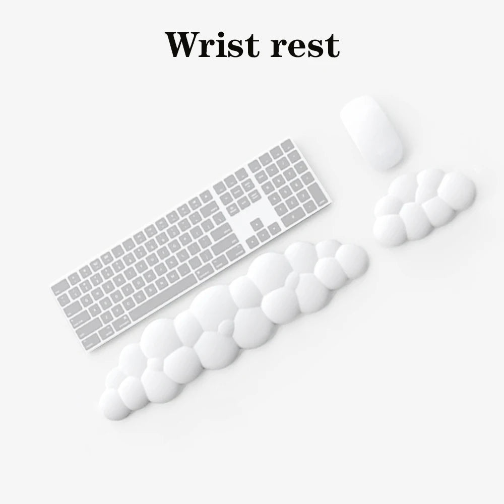Cloud Wrist Rest Keyboard Memory Foam Mouse Mat Anti-slip Keyboard Handle Support MousePad Set Ergonomic Cloud Wrist Brace