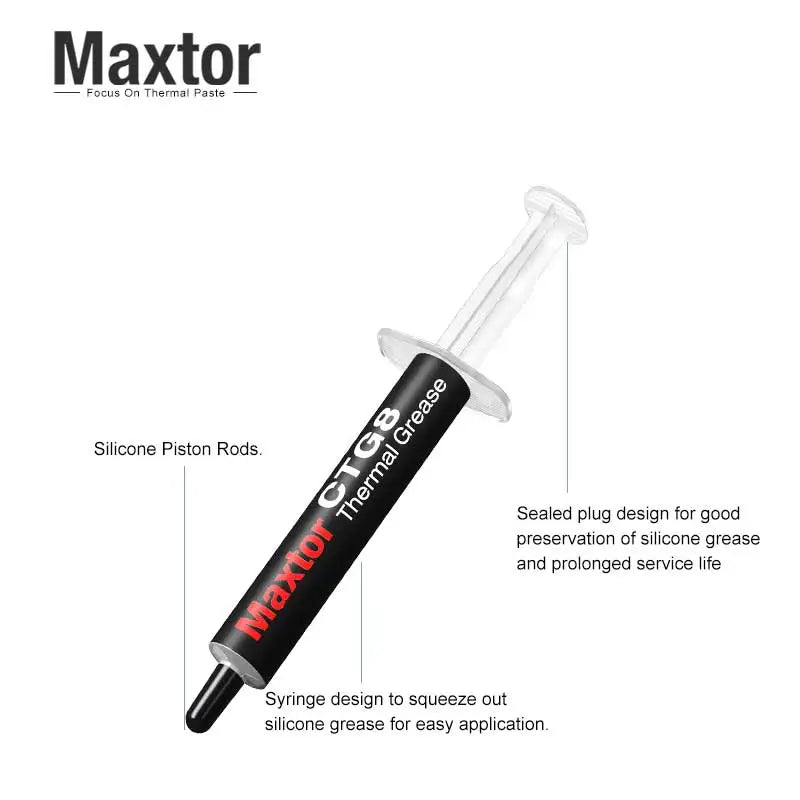 12.8W/mk Maxtor CTG8 AMD Intel Processor CPU GPU Cooler Cooling Fan Thermal Grease Thermal Paste Cpu Heatsink Plaster