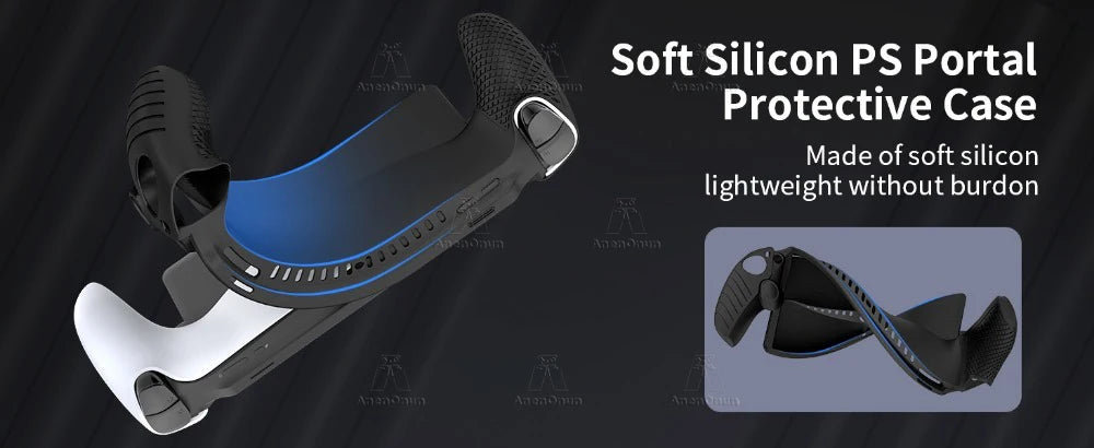 Silicone Case for PS Portal Full Cover Anti-fall Anti-scratch All-Round Protection Non-Slip Grip Durable Soft Shell Skin - Black