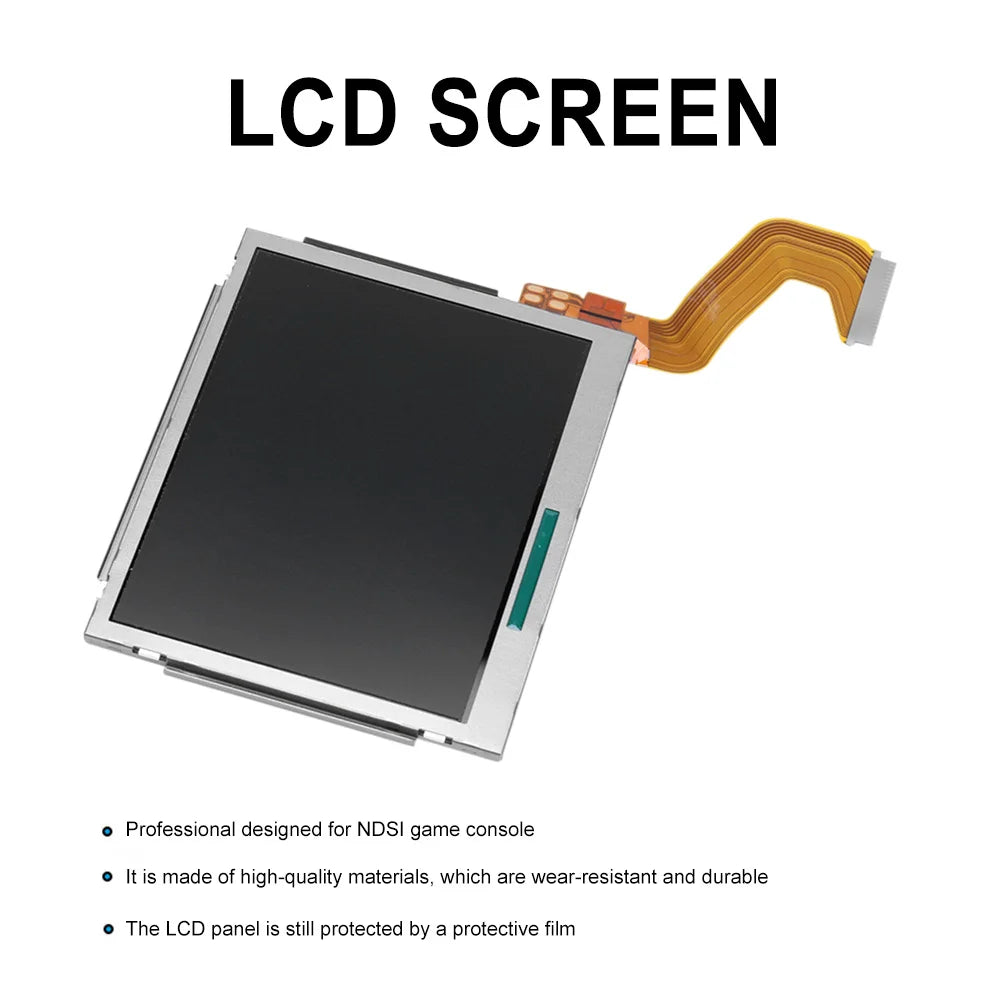 Top Upper Screen Lightweight Game Console LCD Screen Easy Installation Top Upper LCD Screen Replacement Parts for NDSI