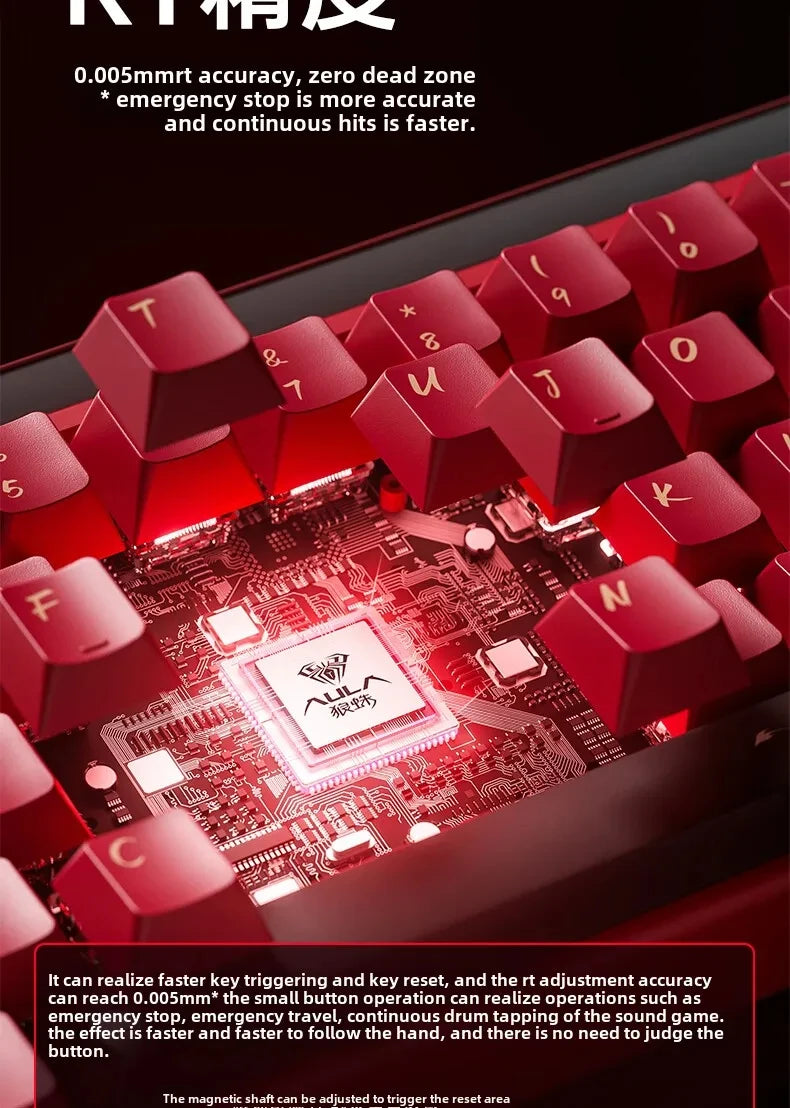 New AULA HERO 68HE/ULTRA INSTOCK Magnetic Switch Gaming Keyboard&Mouse E-sport Custom Mechanical Wired Keyboard Accessories