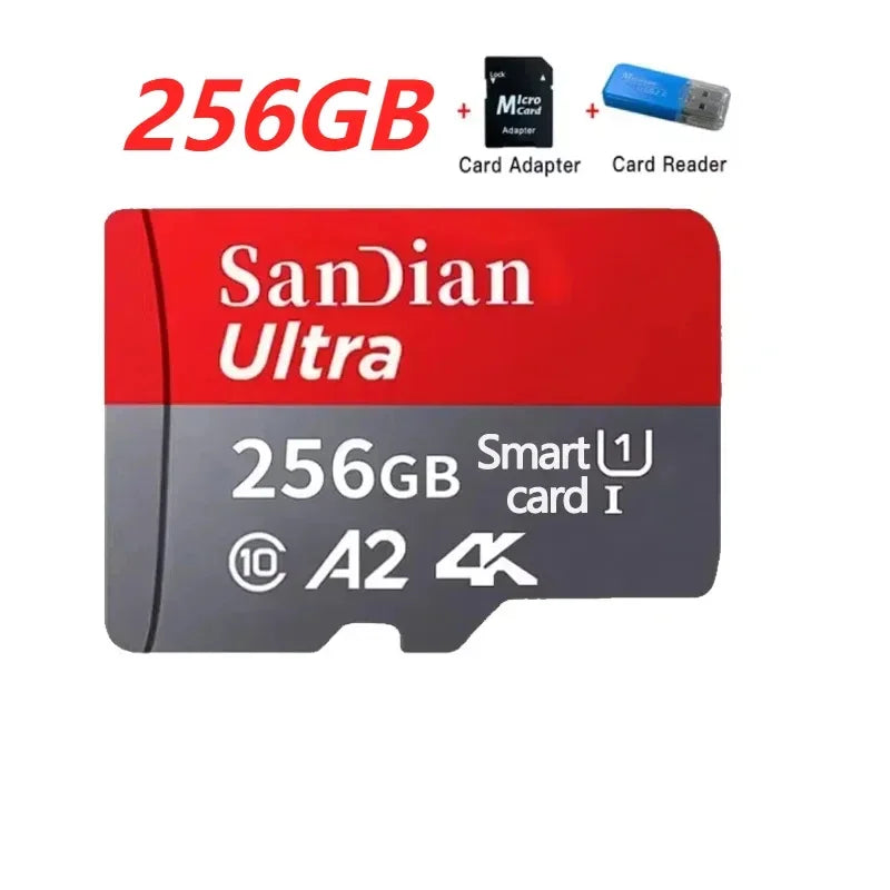High Capcity Memory SD Card 512GB 256GB Micro TF Flash Card 1TB 2TB Rugged Memory Card Class10 Fast SD Cards For Phone PC Tablet