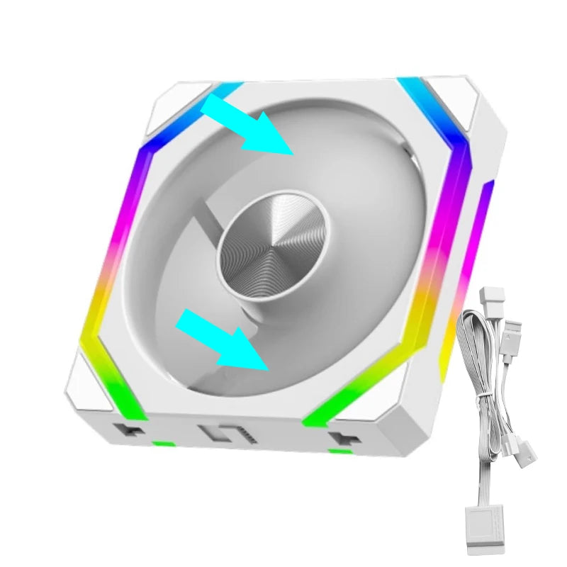 JUMPEAK CS120 ARGB Cooling Fan 360mm 240mm Modular Stackable Splicing PWM Silent 120mm RGB Fans For Gaming PC Case Water Cooler