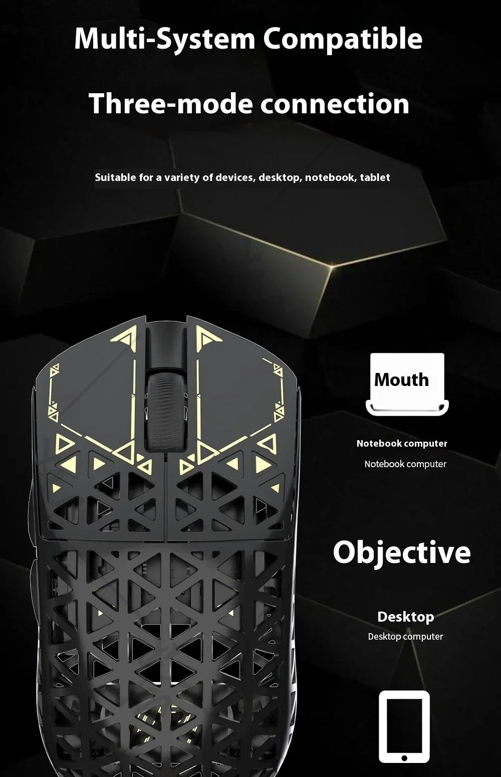 IPI Float Wireless Carbon Fibre Mouse Tri Mode 8K Paw3395 Bluetooth Gaming Mouse 8000Hz Hollow Out Mice Customize For E-sports