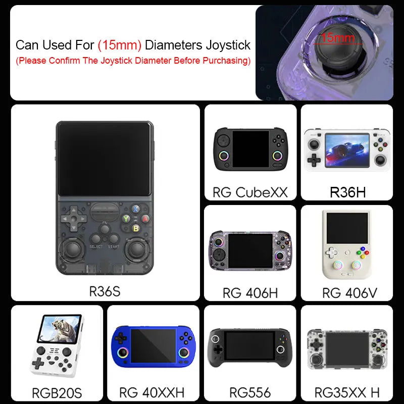 Thumb Stick Grip Cap Cover For R36S R36H RG40XX H R36 PRO K36 Retro Game Console Joystick Silicone Protector Case Accessories