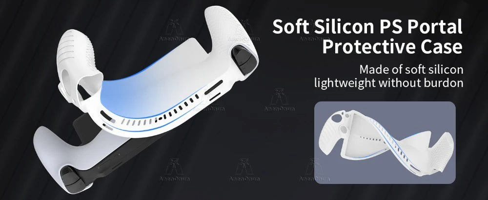 Silicone Case for PS Portal Full Cover Anti-fall Anti-scratch All-Round Protection Non-Slip Grip Durable Soft Shell Skin - Black