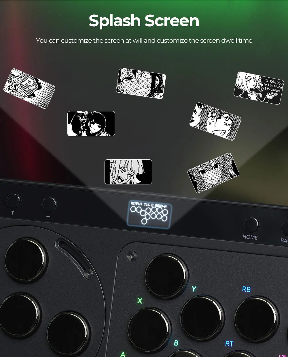 Haute42-COSMOX X Series Leverless Controller Replaceable Module Joystick Keyboard Arcade For PC/ Ps4 / Ps5 Switch Steam Hitbox