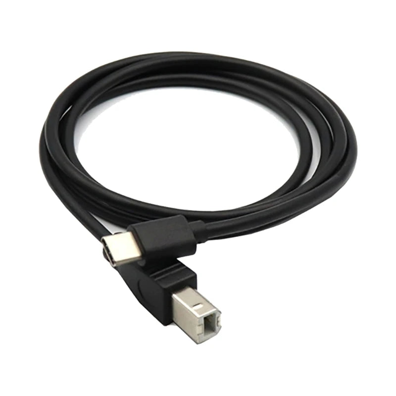 Durable Type C to USB B Printer Cable OTG Piano Connection Cord Devices to Printers, Scanners, 100cm/150cm/200cm