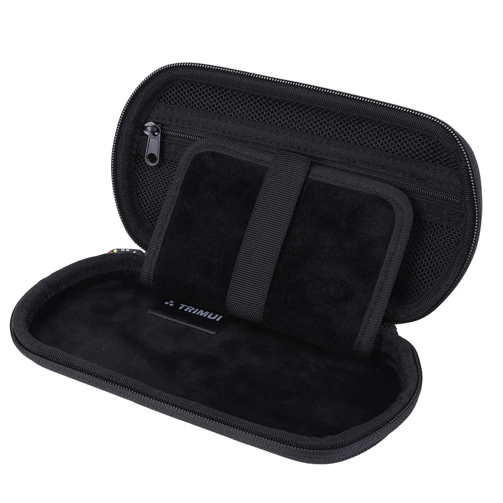 Hard EVA Carrying Case for Trimui Smart Pro Handheld Game Console Silicone Protective Case Storage Bag with Tempered Glass Film