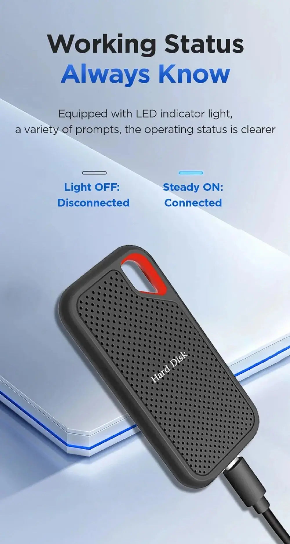 For Xiaomi E61 Portable SSD 1TB Hard Disk 2TB External Hard Drive Usb3.1 High-speed Solid State Drive for SanDisk Laptop/PC