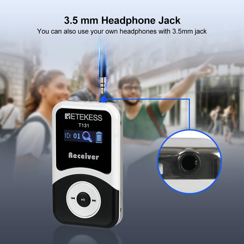 Retekess T130 T131 Wireless Tour Guide System Audio Tour Guide System Wireless Microphone Transmitter For Museums,Tourist Groups