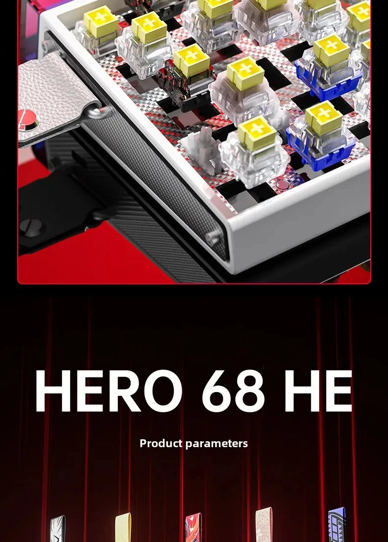 New AULA HERO 68HE/ULTRA INSTOCK Magnetic Switch Gaming Keyboard&Mouse E-sport Custom Mechanical Wired Keyboard Accessories