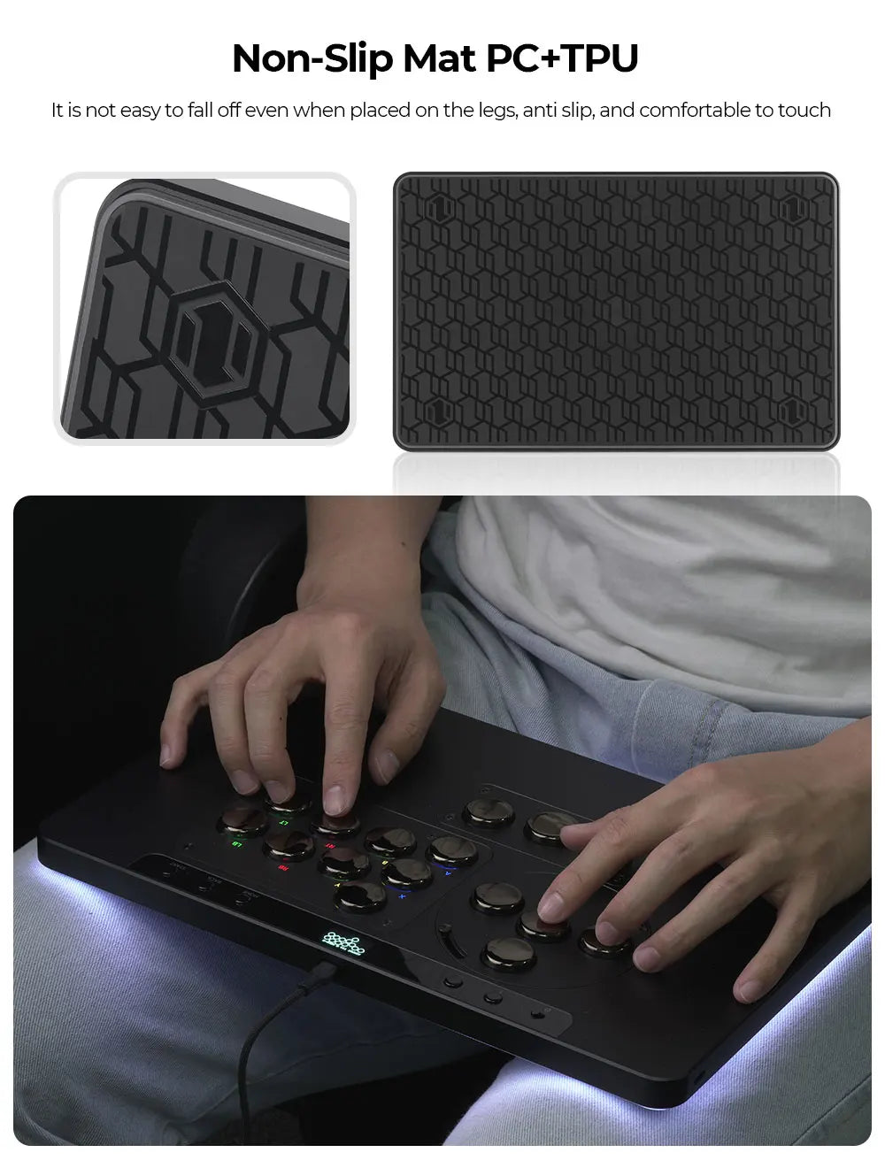 Haute42-COSMOX X Series Leverless Controller Replaceable Module Joystick Keyboard Arcade For PC/ Ps4 / Ps5 Switch Steam Hitbox