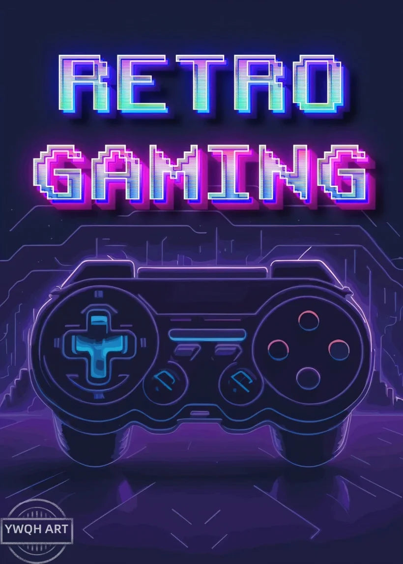 Neon Eat Sleep Game Repeat Word Poster Gamer Logic Canvas Painting Wall Art Home Decor Gaming Zone Picture Boys Gamer Room Gift