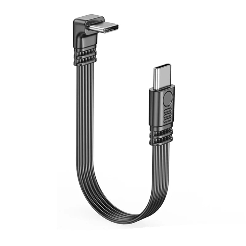 90 Degree USB C Extension Cable Male to Female Type C to Type C 480Mbps 45W Fast Charging Extender Data Cord for Samsung Xiaomi