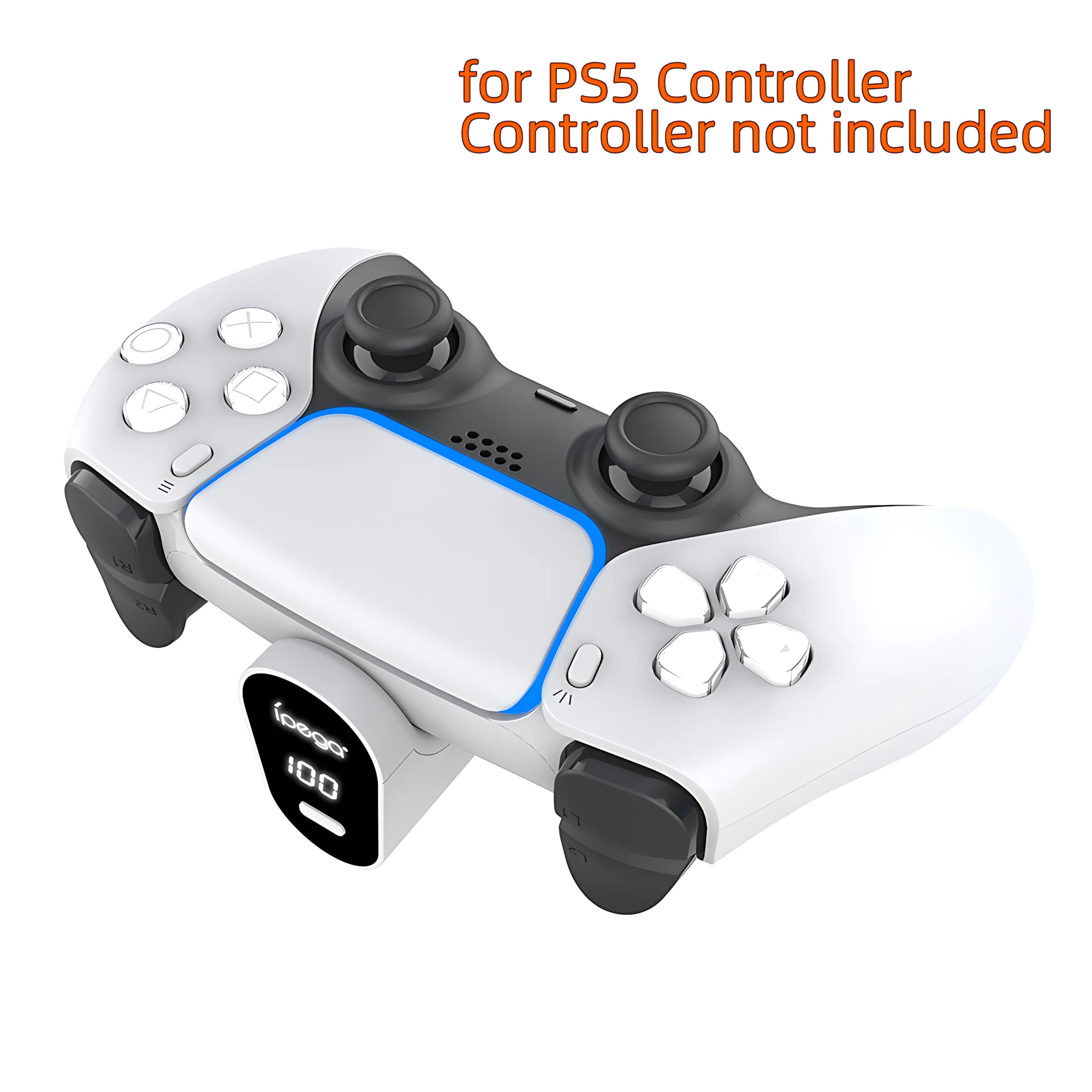 For PS5 Controller 2000mAh USB Type C Battery LED Display Play and Charge Kit for PS5 Elite Controller Gaming Accessories
