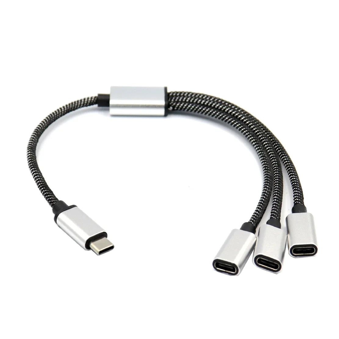 1 Male Plug To 2 3 Female Socket USB C Type-C OTG Extension Line Y Splitter Data Charging Cable Power Adapter Converter Splitter