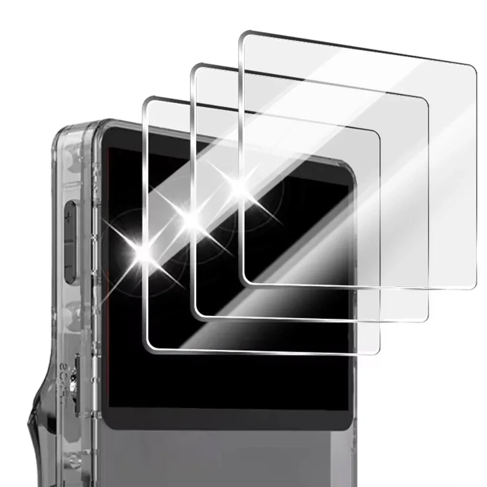 Case + Glass for R36S Game Console Travel Carrying Storage Bag & Screen Protectors Tempered Glass Films for R36 S Accessories