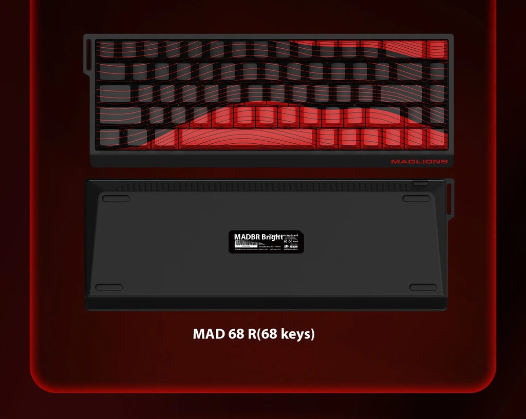 MADLIONS MAD 60/68HE Magnetic Switch Keyboard Wired Gaming Keyboard Hot Swap Rapid Trigger Custom Keyboard PC Gamer Accessories