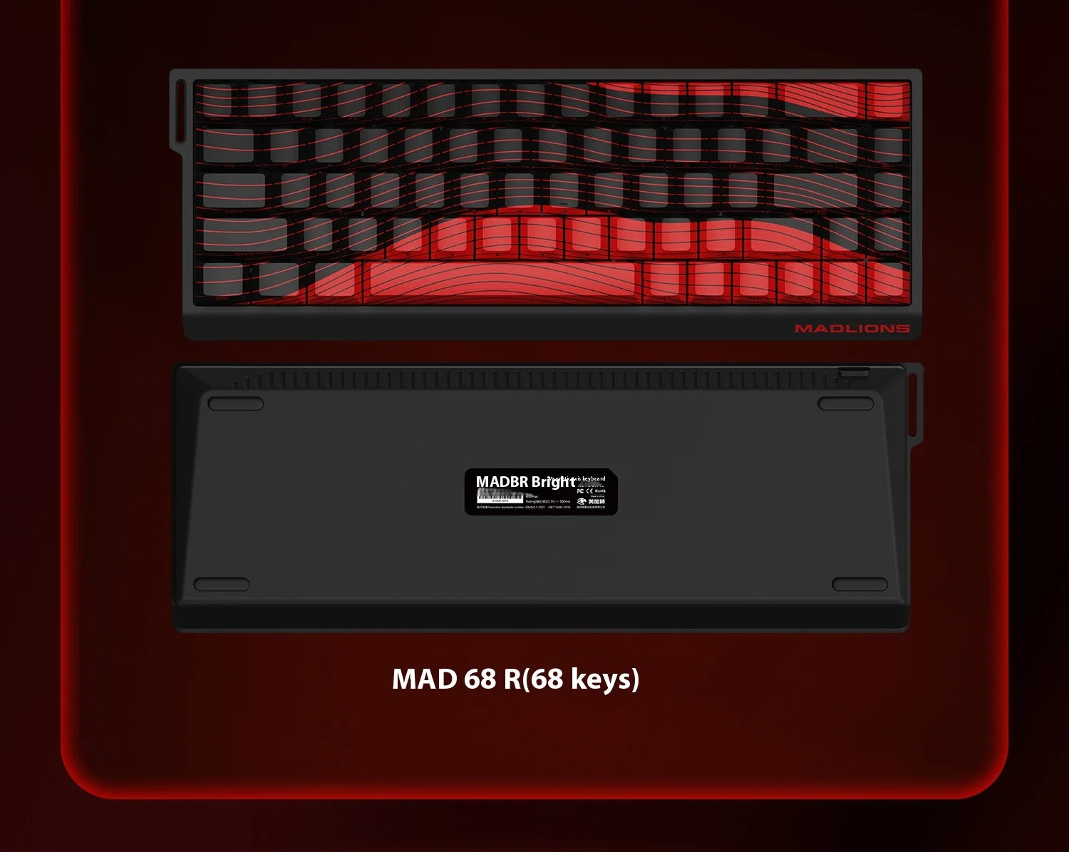 MADLIONS MAD 60/68HE Magnetic Switch Keyboard Wired Gaming Keyboard Hot Swap Rapid Trigger Custom Keyboard PC Gamer Accessories