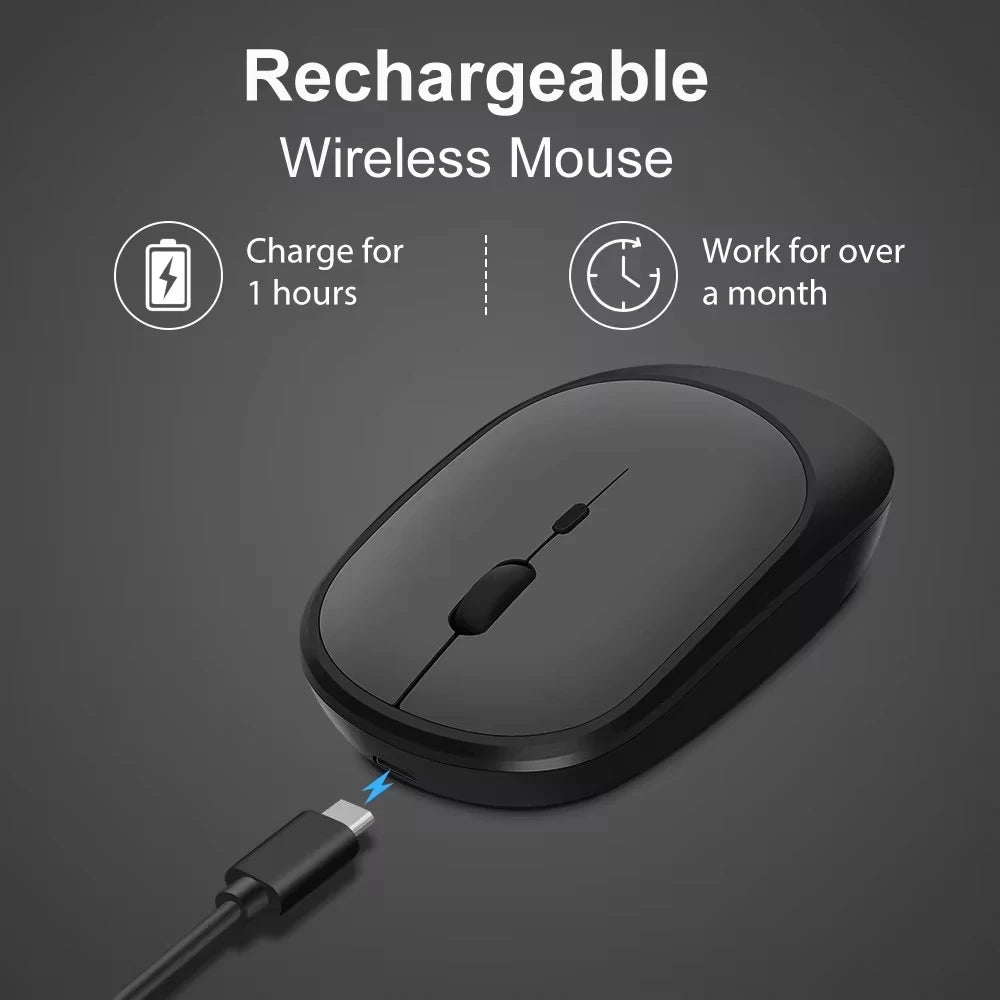 Xiaomi Bluetooth Wireless Mouse USB Rechargeable Ergonomics 2.4G Type-C Mice Adjustable DPI Silent Morandi Portable Office Mouse