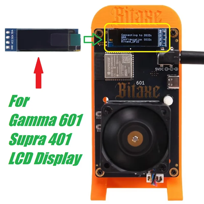 B27B 0.91 Inch 128X32 IIC I2C White OLED LCD Display For Bitaxe Gamma 601 Supra 401 Ultra Bitcoin Miners DIY LCD Module
