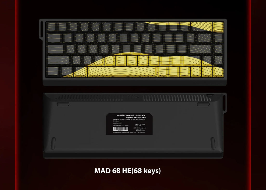 MADLIONS MAD 60/68HE Magnetic Switch Keyboard Wired Gaming Keyboard Hot Swap Rapid Trigger Custom Keyboard PC Gamer Accessories