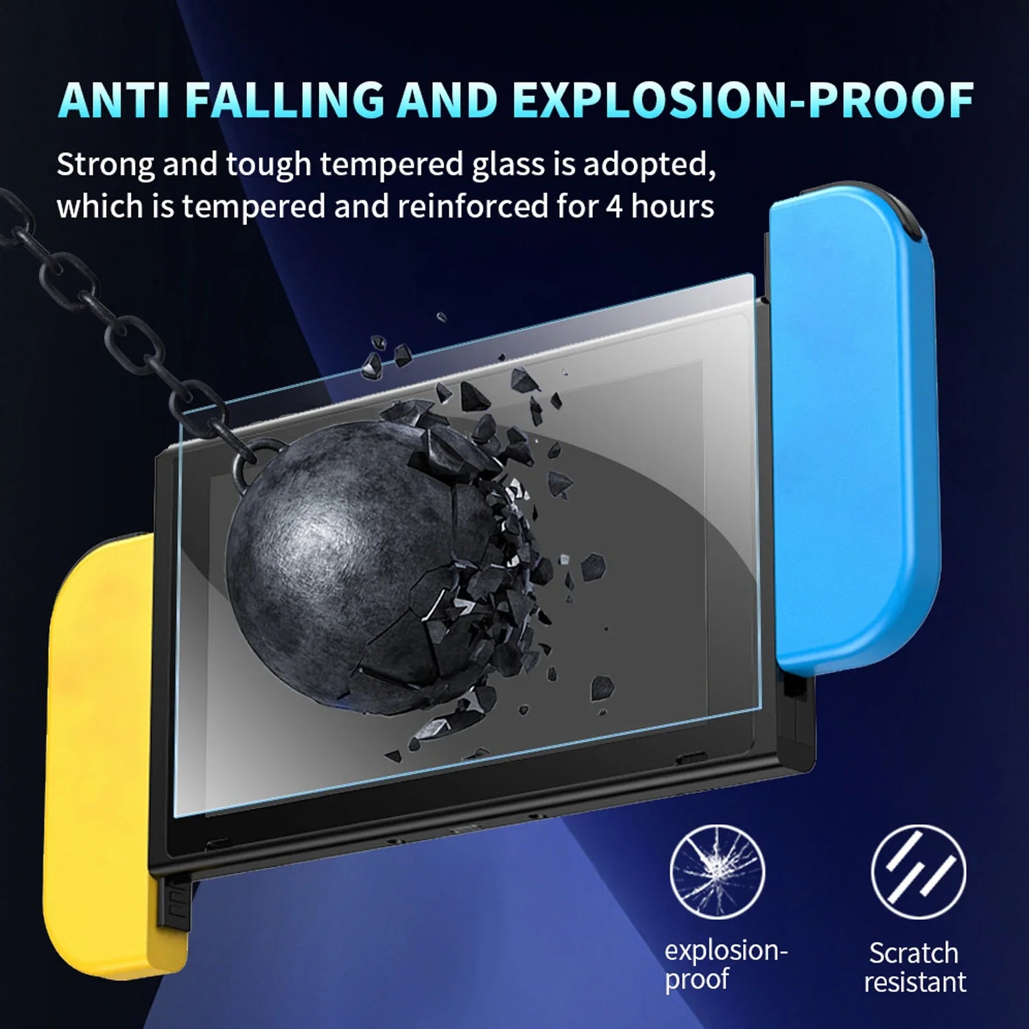 Tempered Glass Screen Protector for Switch/Switch OLED/Switch 2 Anti-scratch Tempered Film with Easy Install Kit for Switch2 NS2