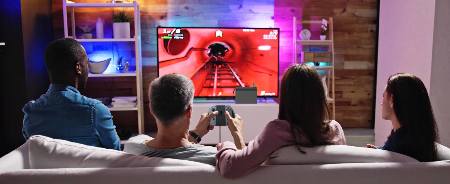 Alxum D1100B For Nintendo Switch Game Card Reader with Wireless Remote Gaming Gamers Accessories Plug & Play USB Powered Black